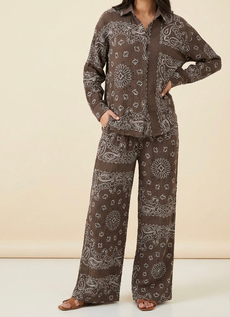 Cheese Cloth Printed Coord Set (100% Cotton)