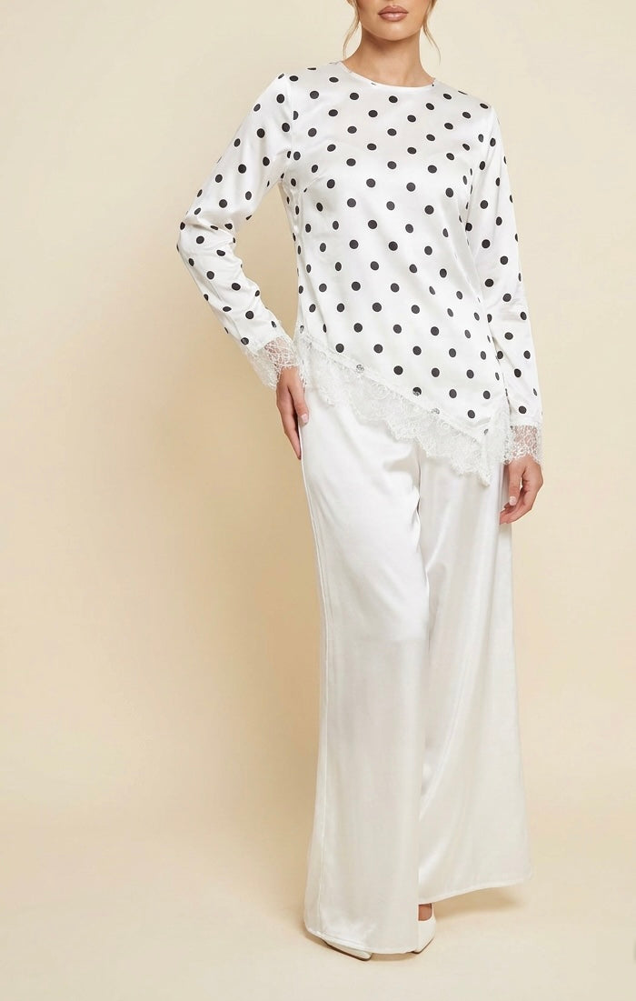 The Polka Satin Set