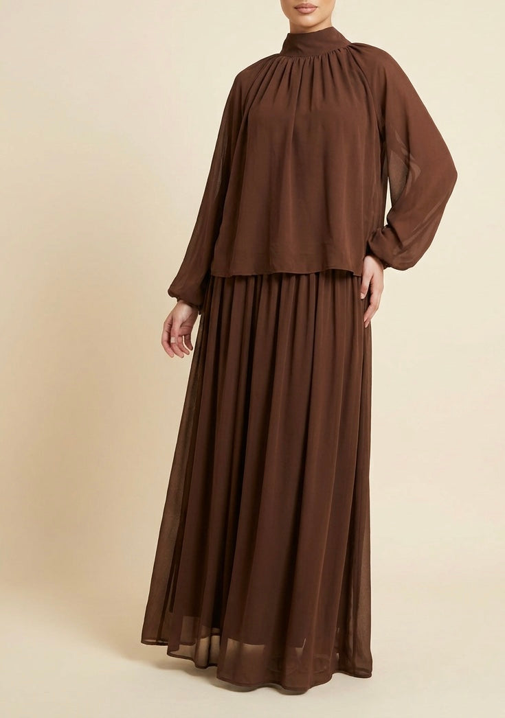 Breezy Chiffon Skirt Coord Set