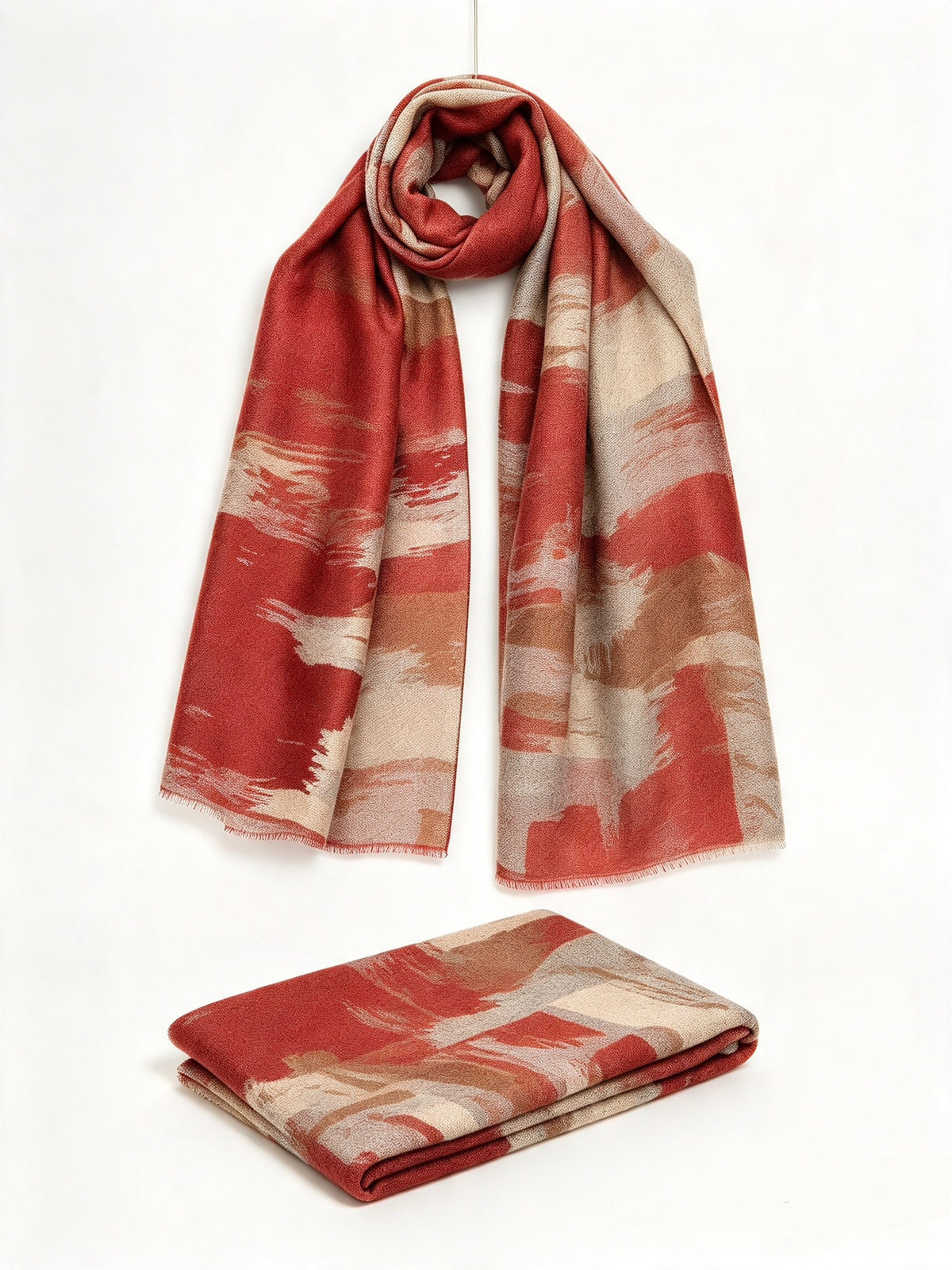 Brush Stroke Cotton Blend Hijab