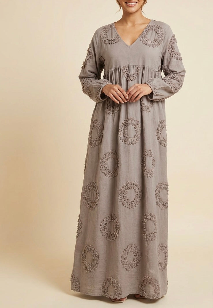 Aura Embossed Bloom Dress