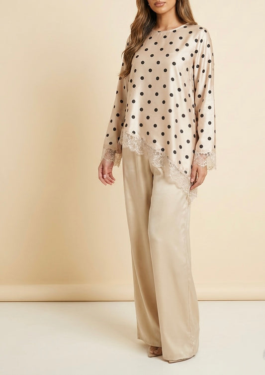 The Polka Satin Set