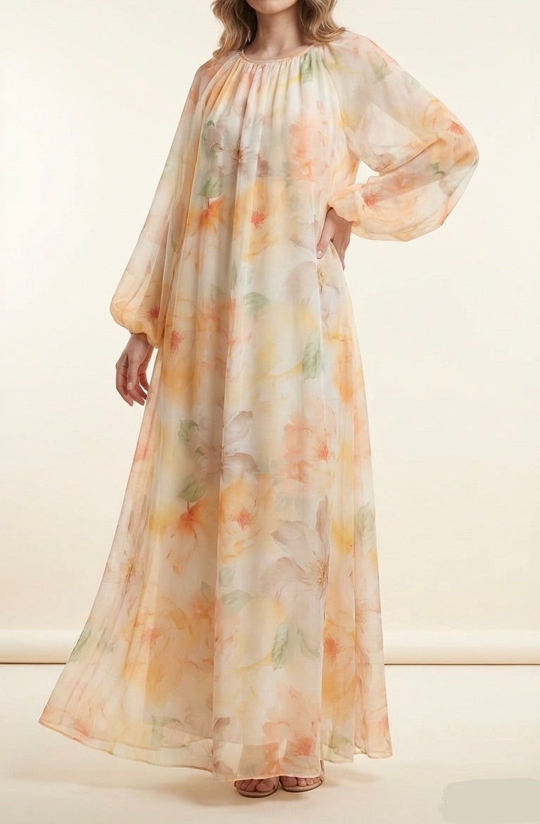 Faded Floral Dress