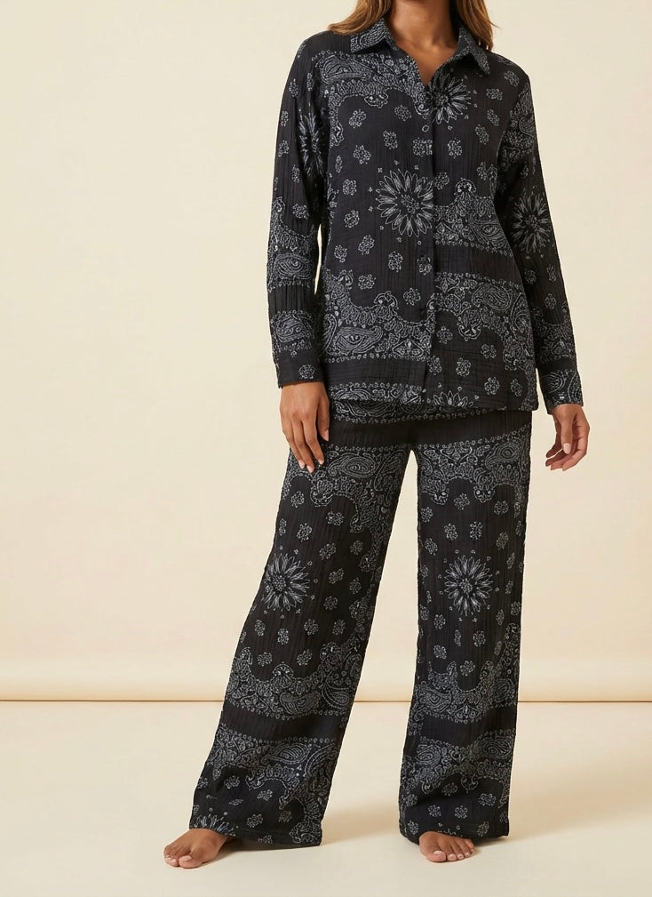 Cheese Cloth Printed Coord Set (100% Cotton)