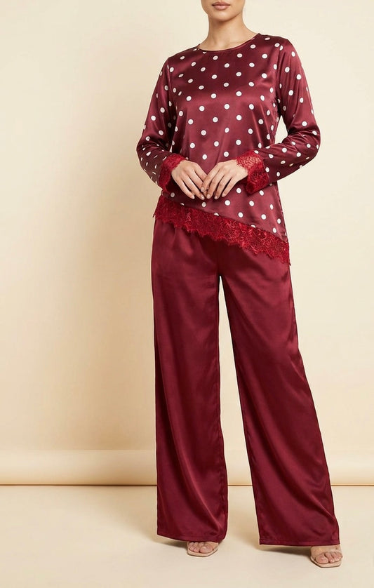The Polka Satin Set