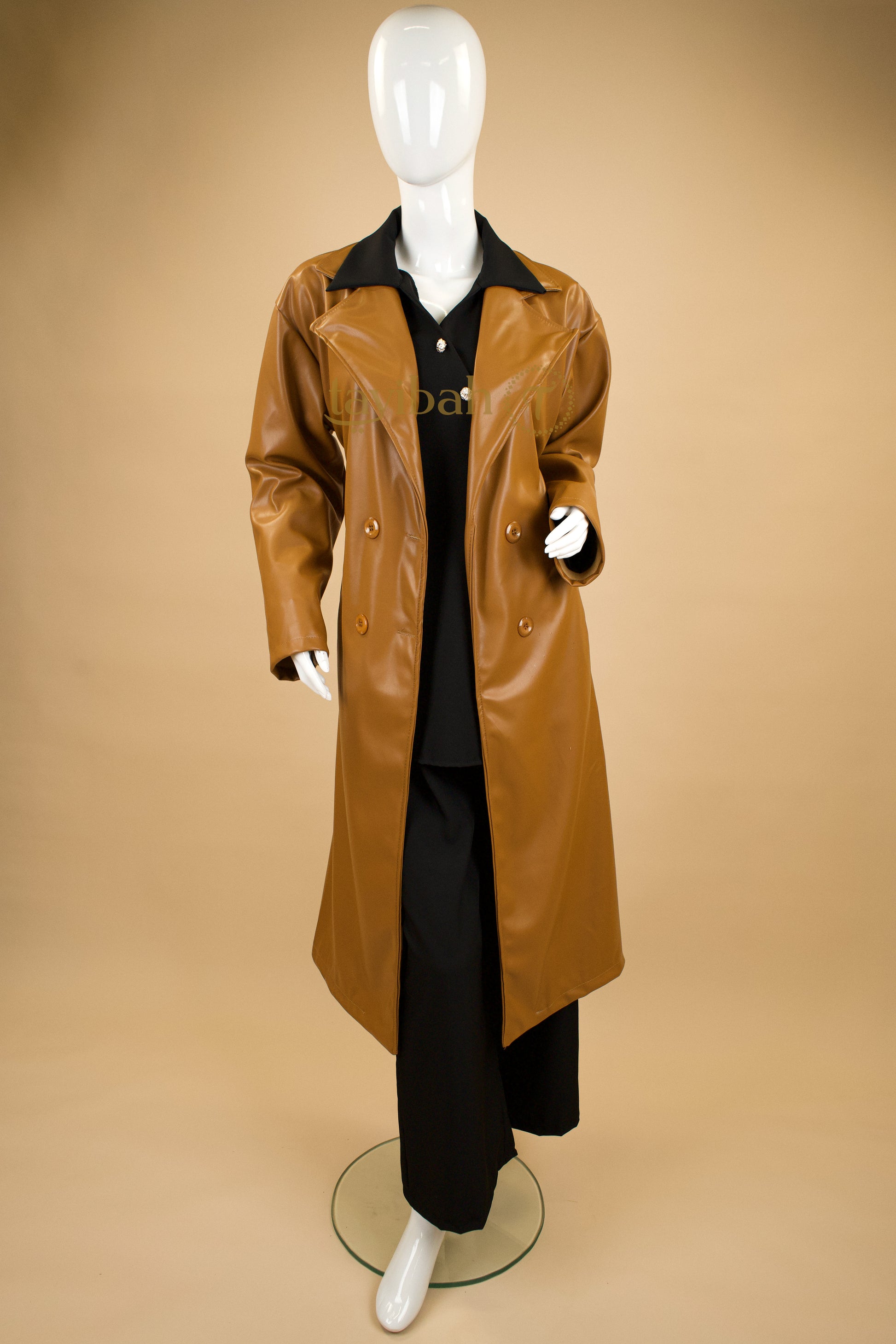 Lowkey Leather Trench Coat