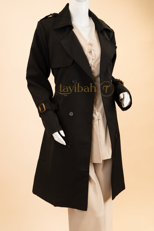 Nocturne Veil Trench Coat