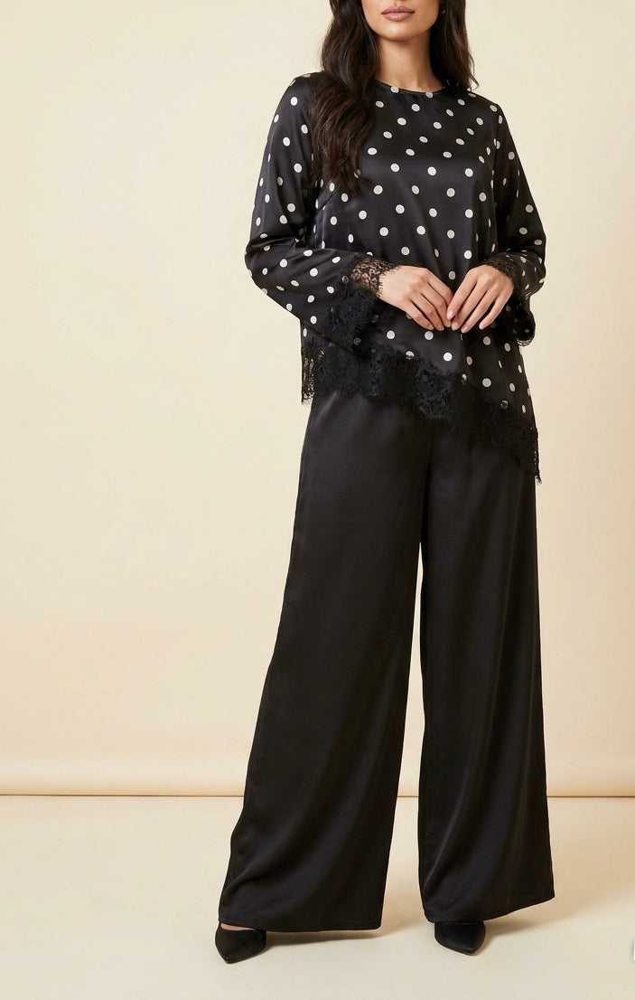 The Polka Satin Set