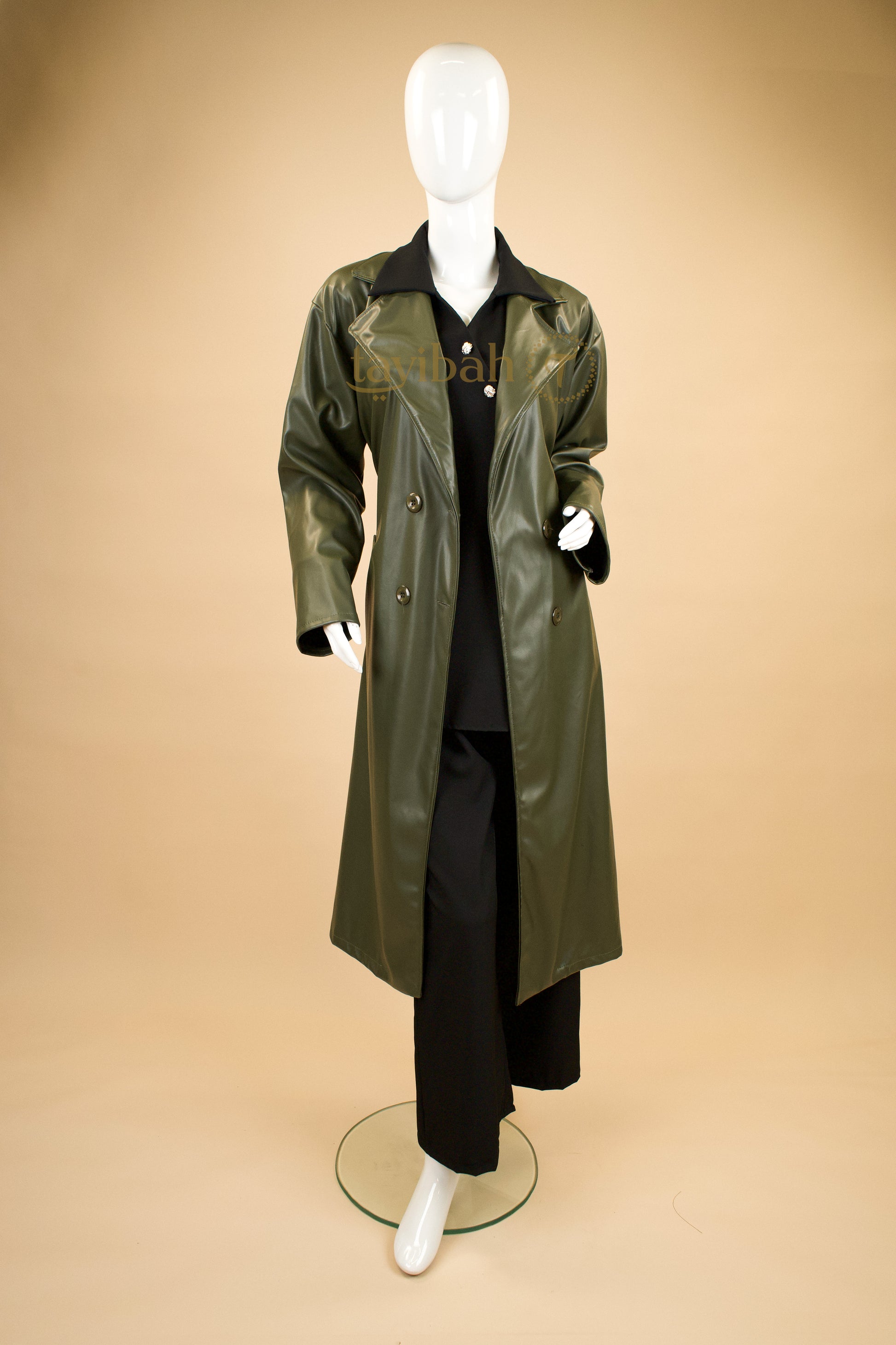 Lowkey Leather Trench Coat