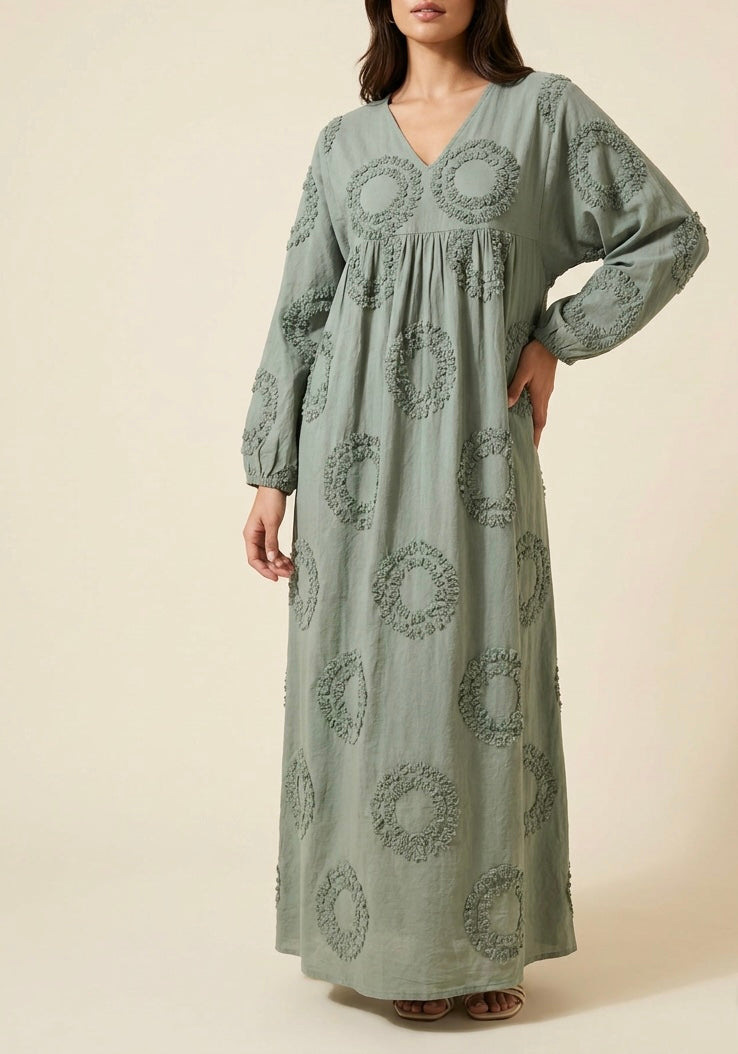 Aura Embossed Bloom Dress