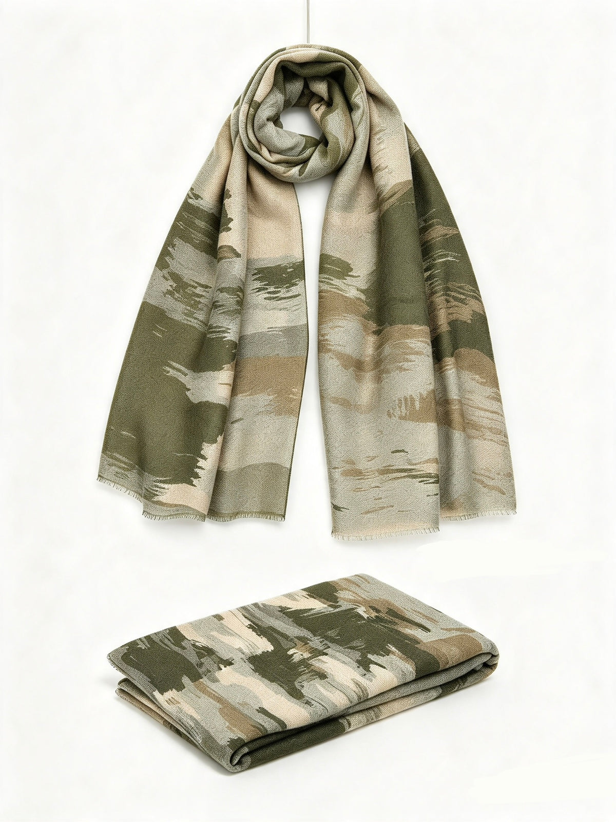Brush Stroke Cotton Blend Hijab