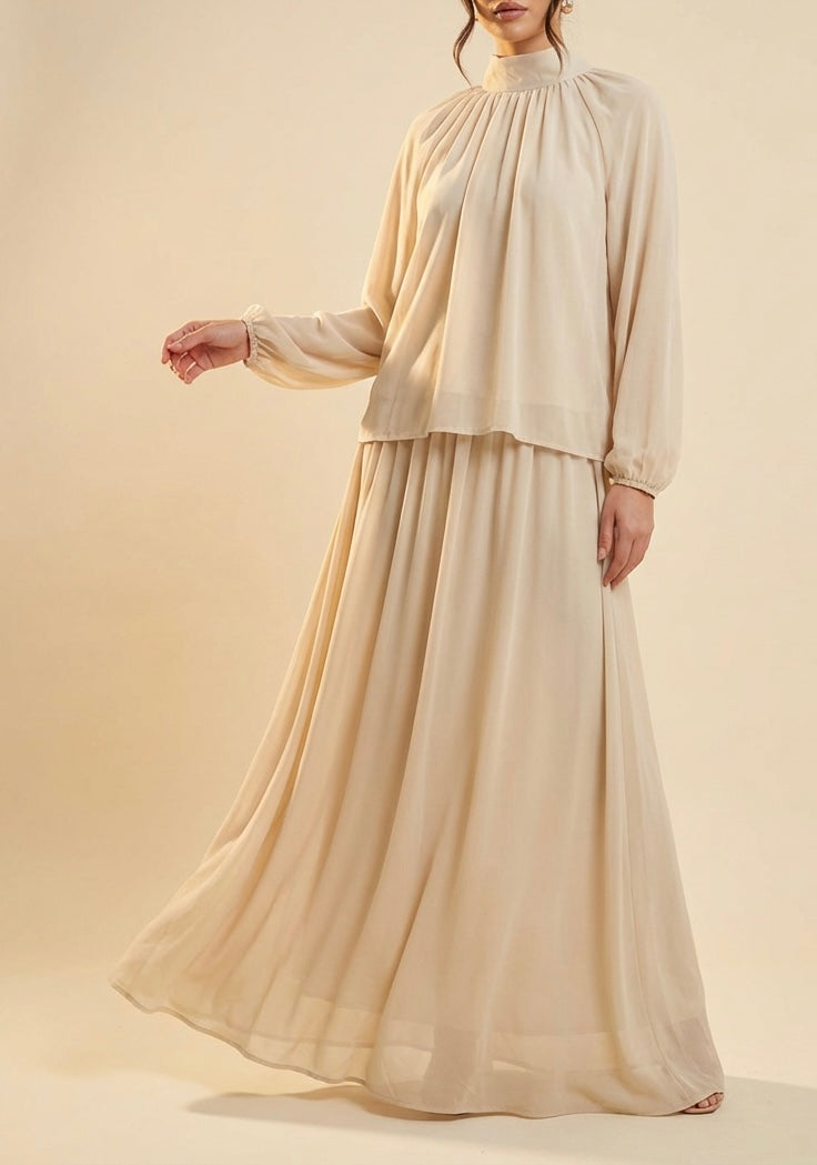 Breezy Chiffon Skirt Coord Set