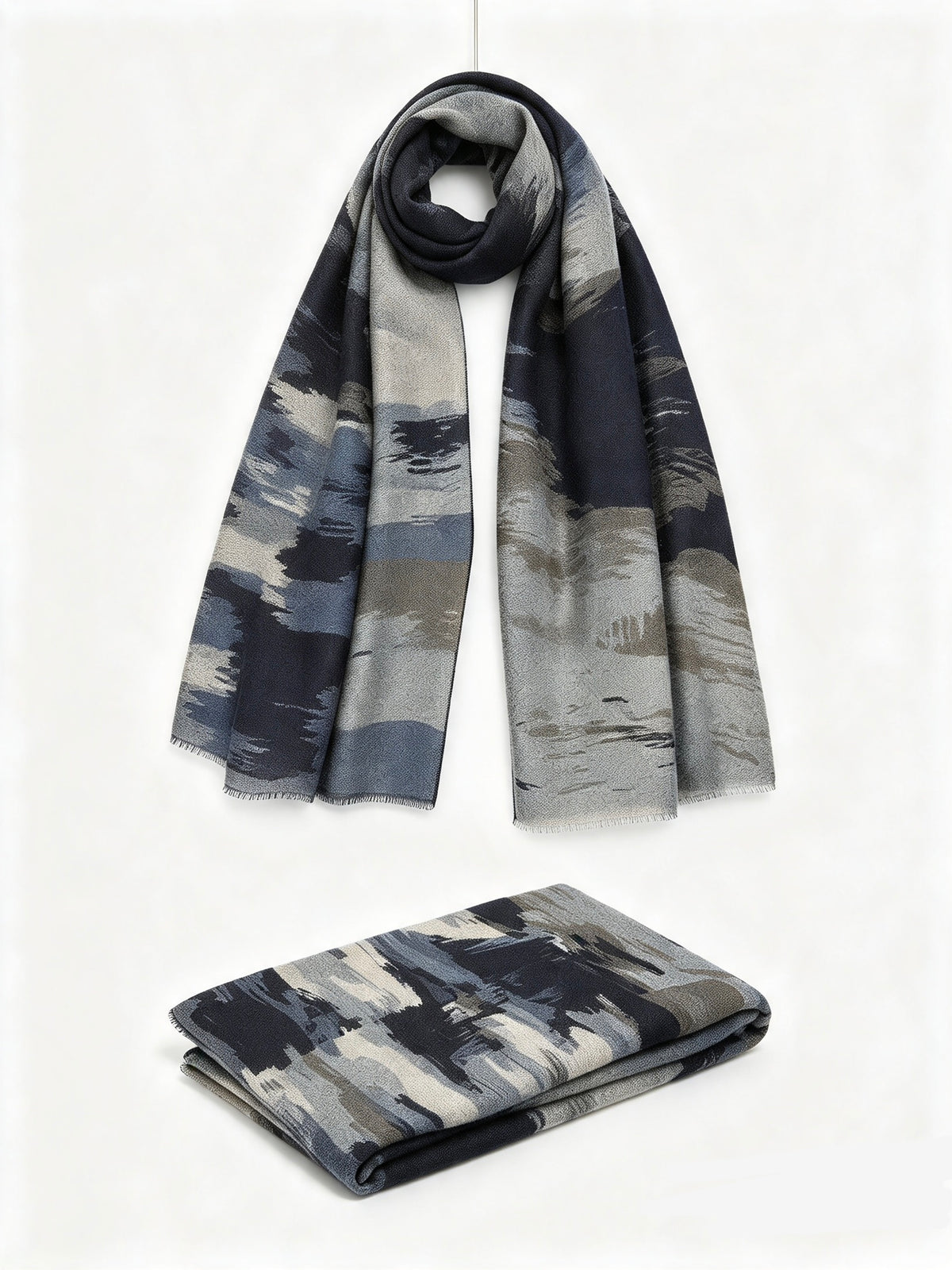 Brush Stroke Cotton Blend Hijab