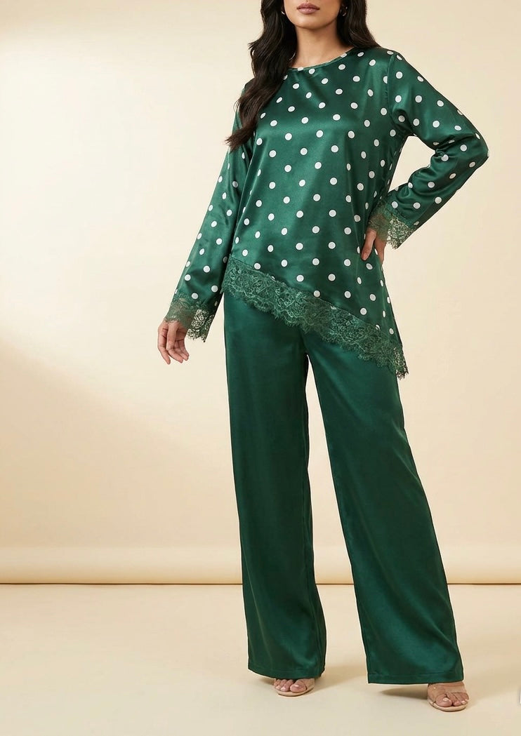 The Polka Satin Set