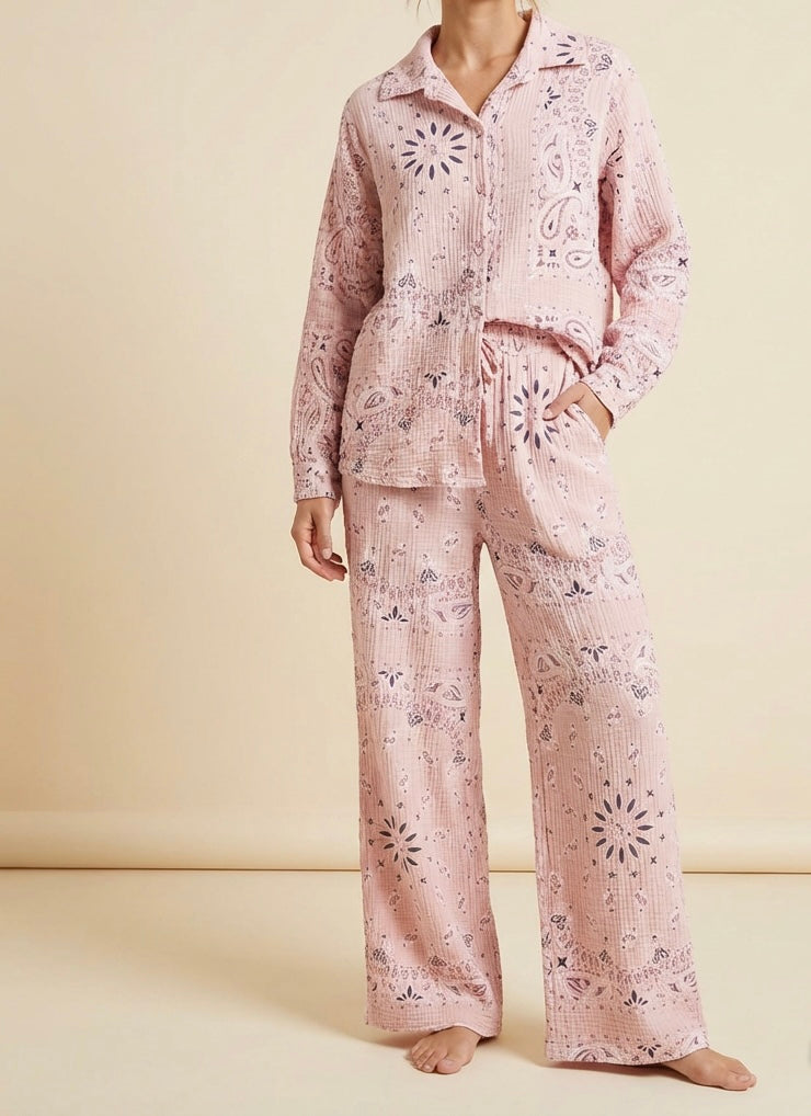 Cheese Cloth Printed Coord Set (100% Cotton)