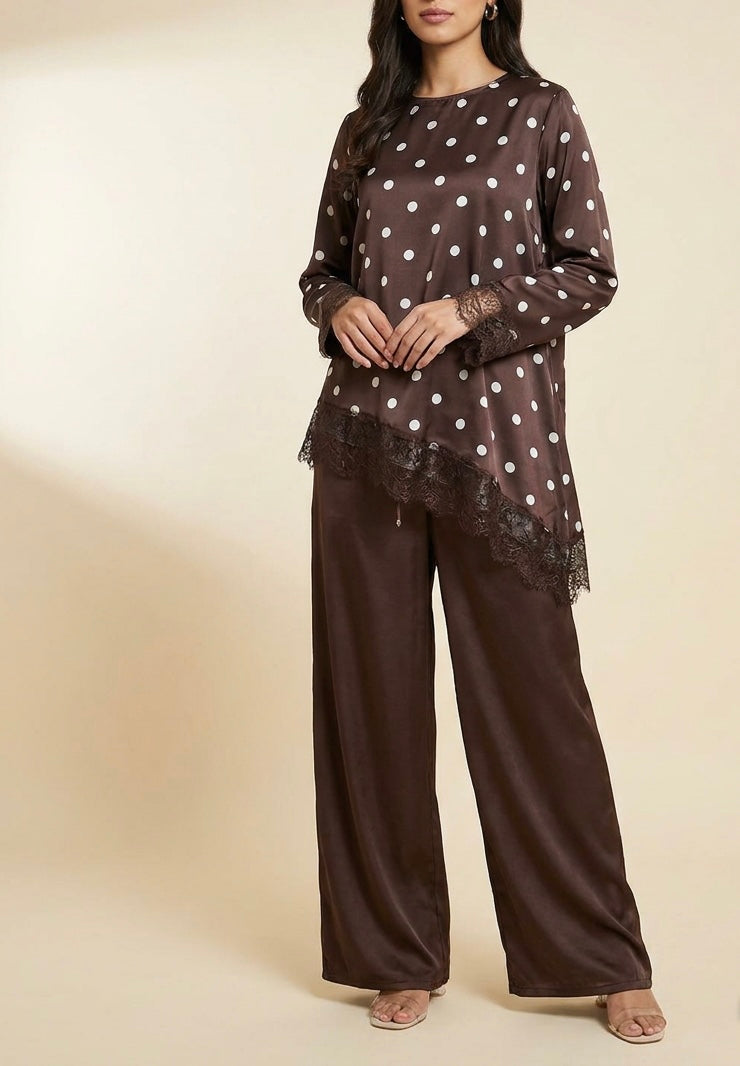 The Polka Satin Set