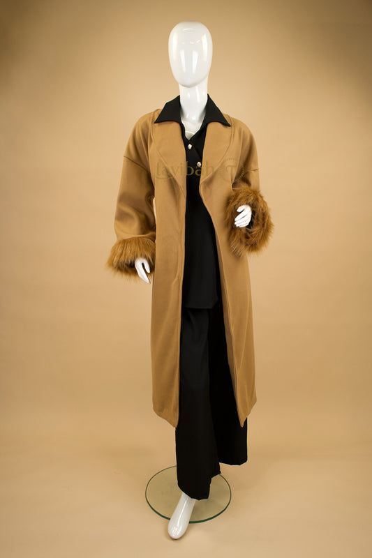 Dustfall Feather Trench Coat