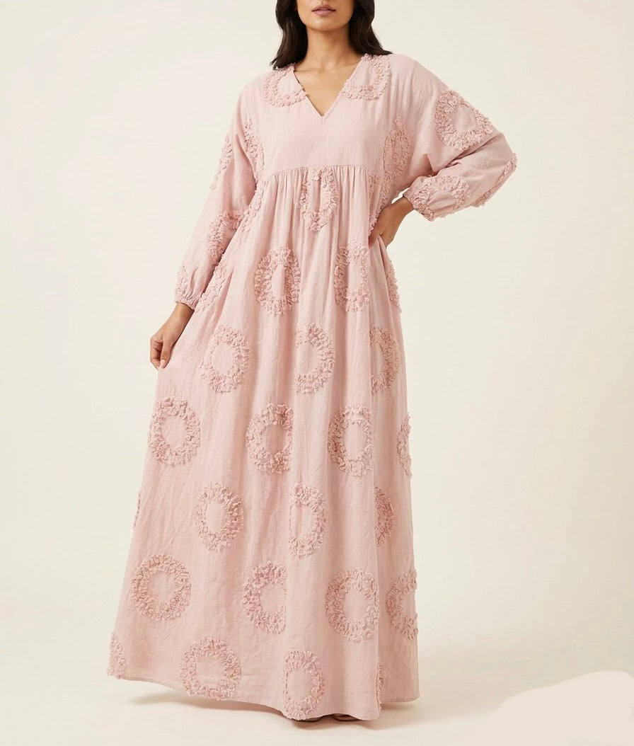 Aura Embossed Bloom Dress