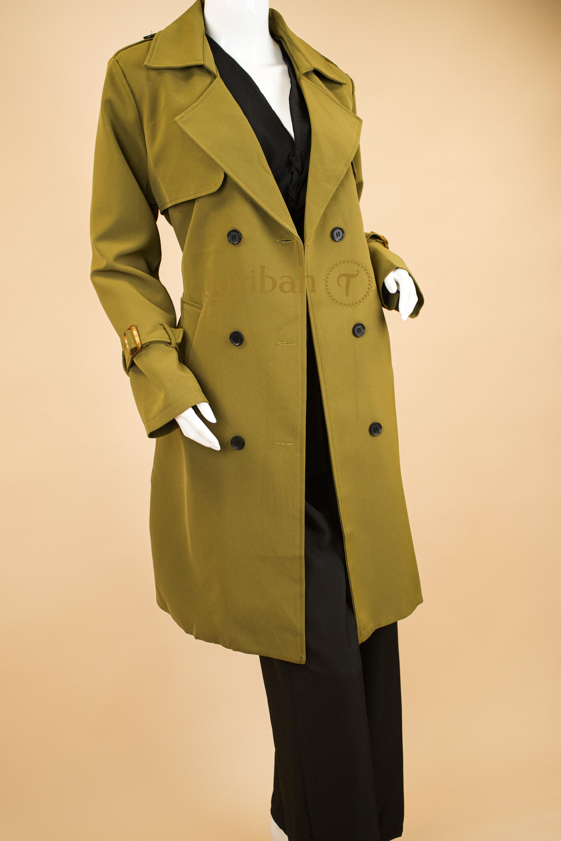 Nocturne Veil Trench Coat