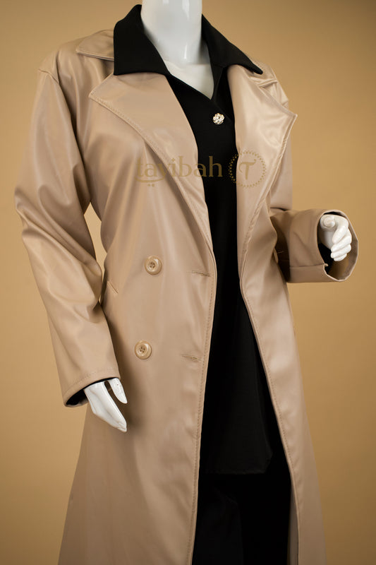 Lowkey Leather Trench Coat