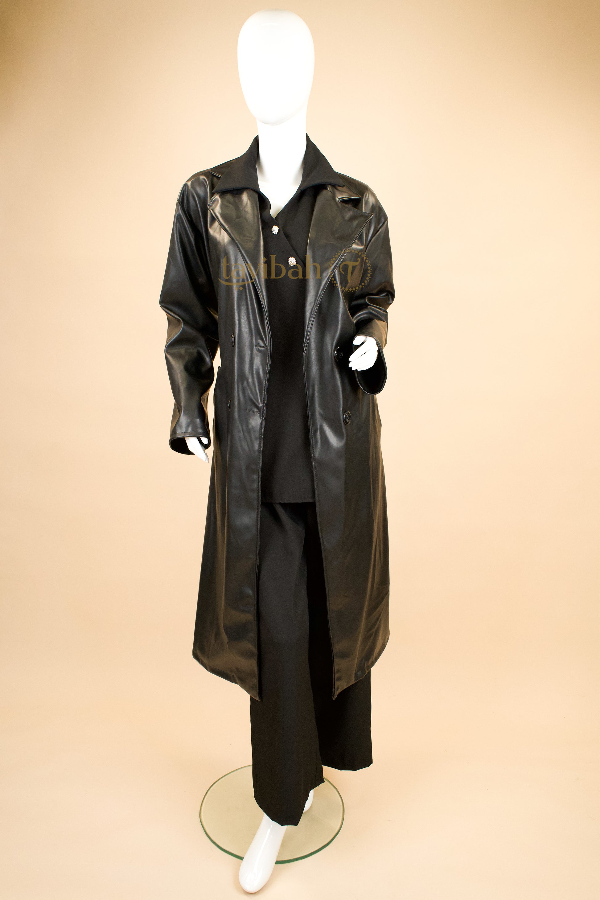 Lowkey Leather Trench Coat