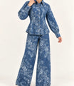 Denim Bloom Coord Set