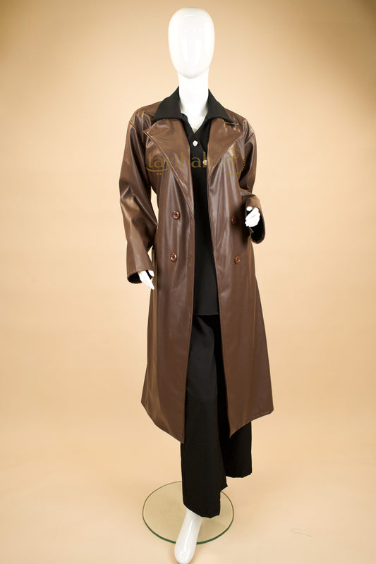 Lowkey Leather Trench Coat