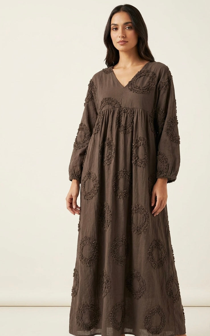 Aura Embossed Bloom Dress