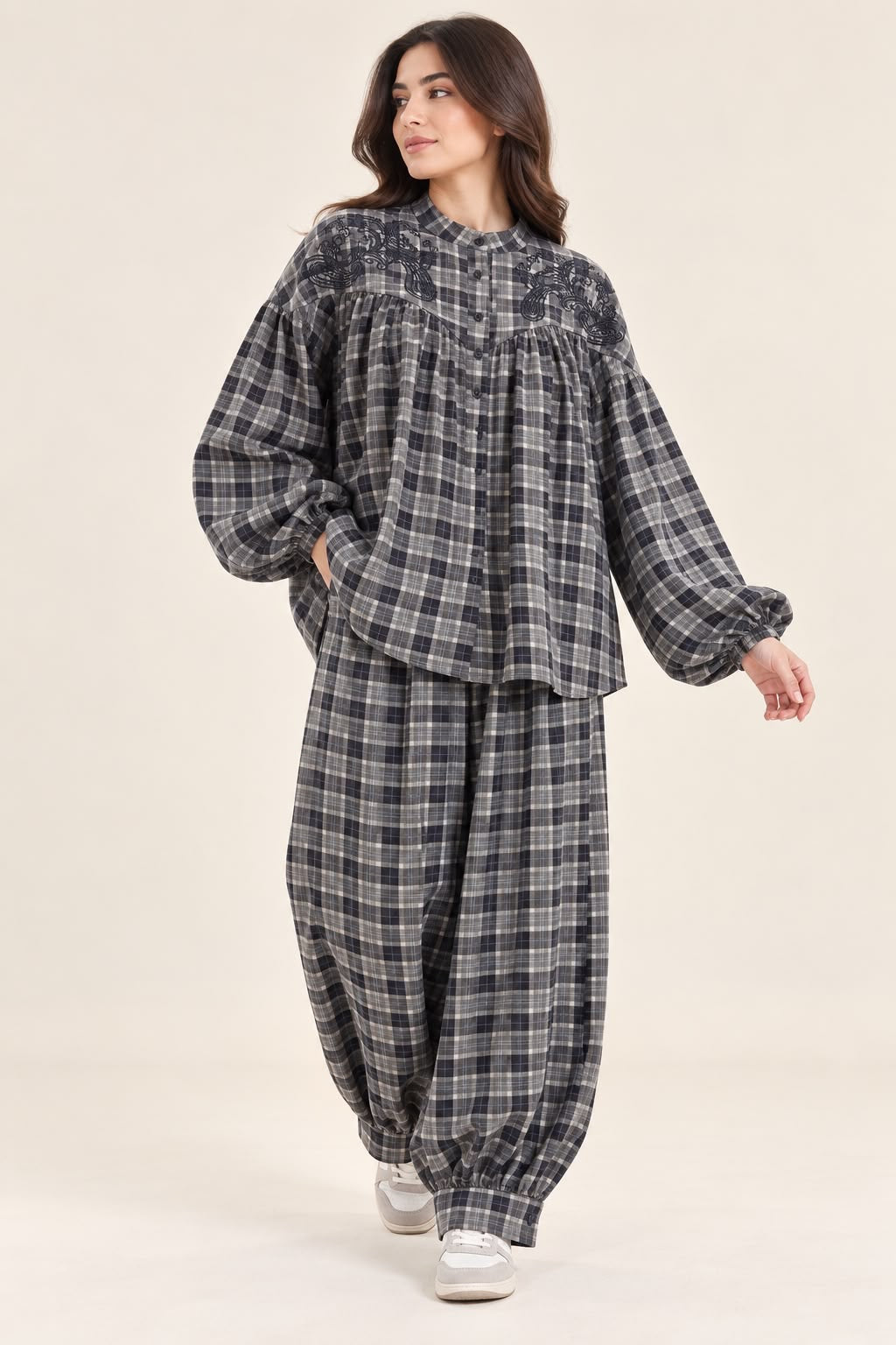 Tartan Mono Check Set