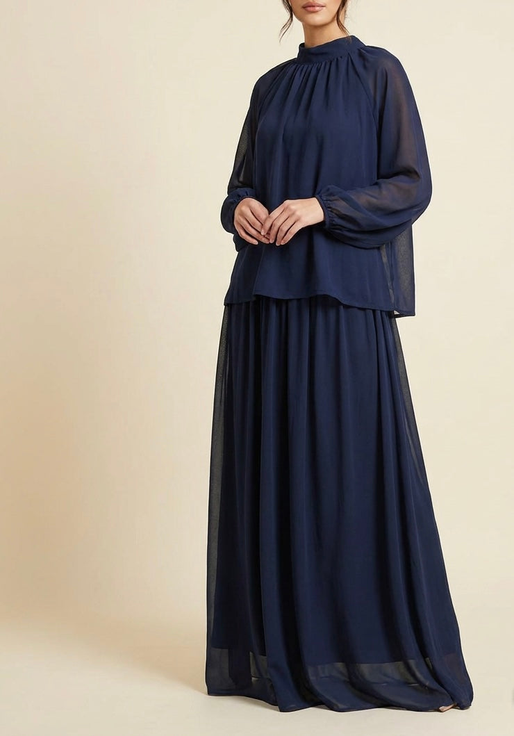 Breezy Chiffon Skirt Coord Set