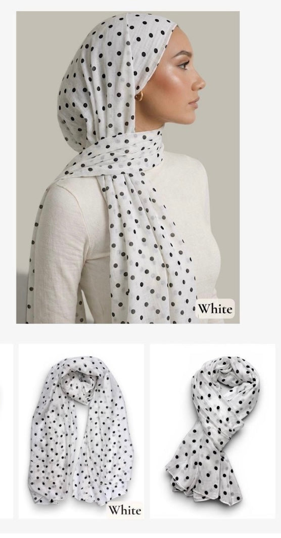 Polka Dot Modal Hijab