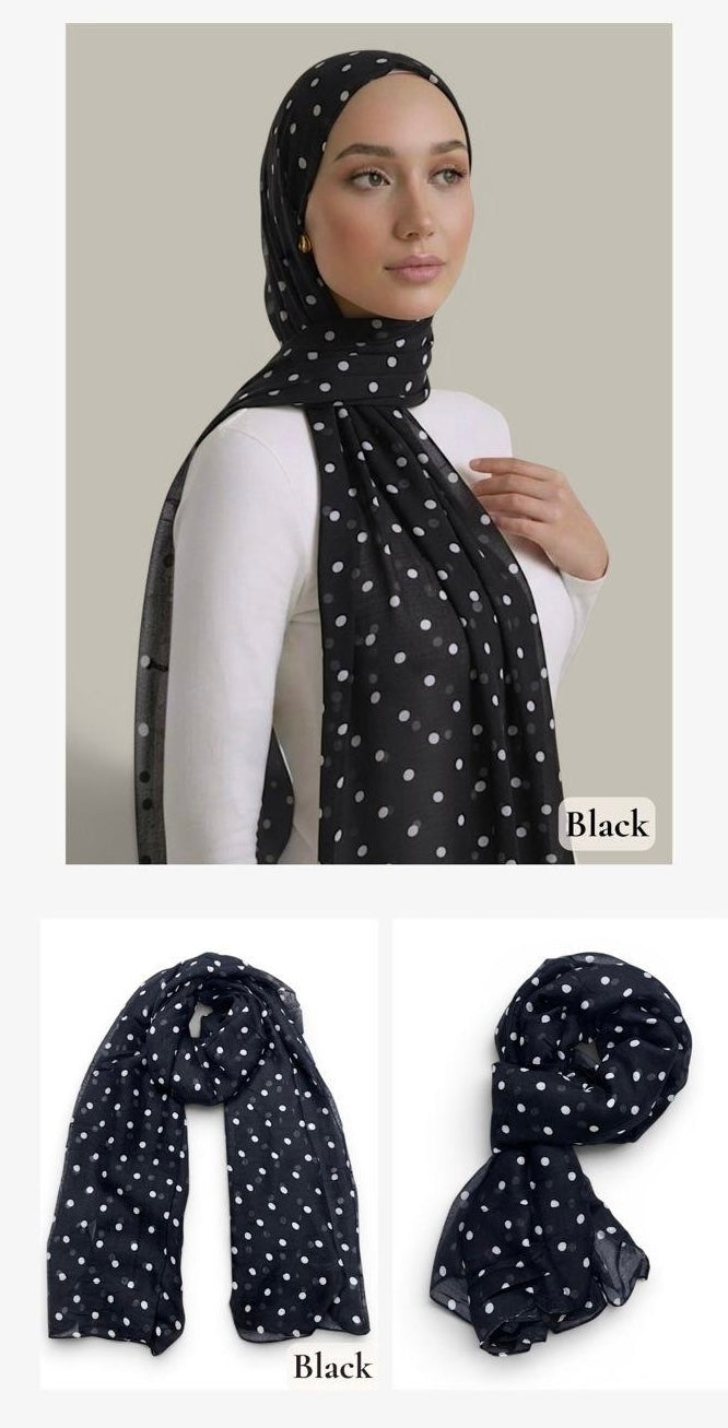 Polka Dot Modal Hijab