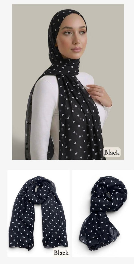 Polka Dot Modal Hijab