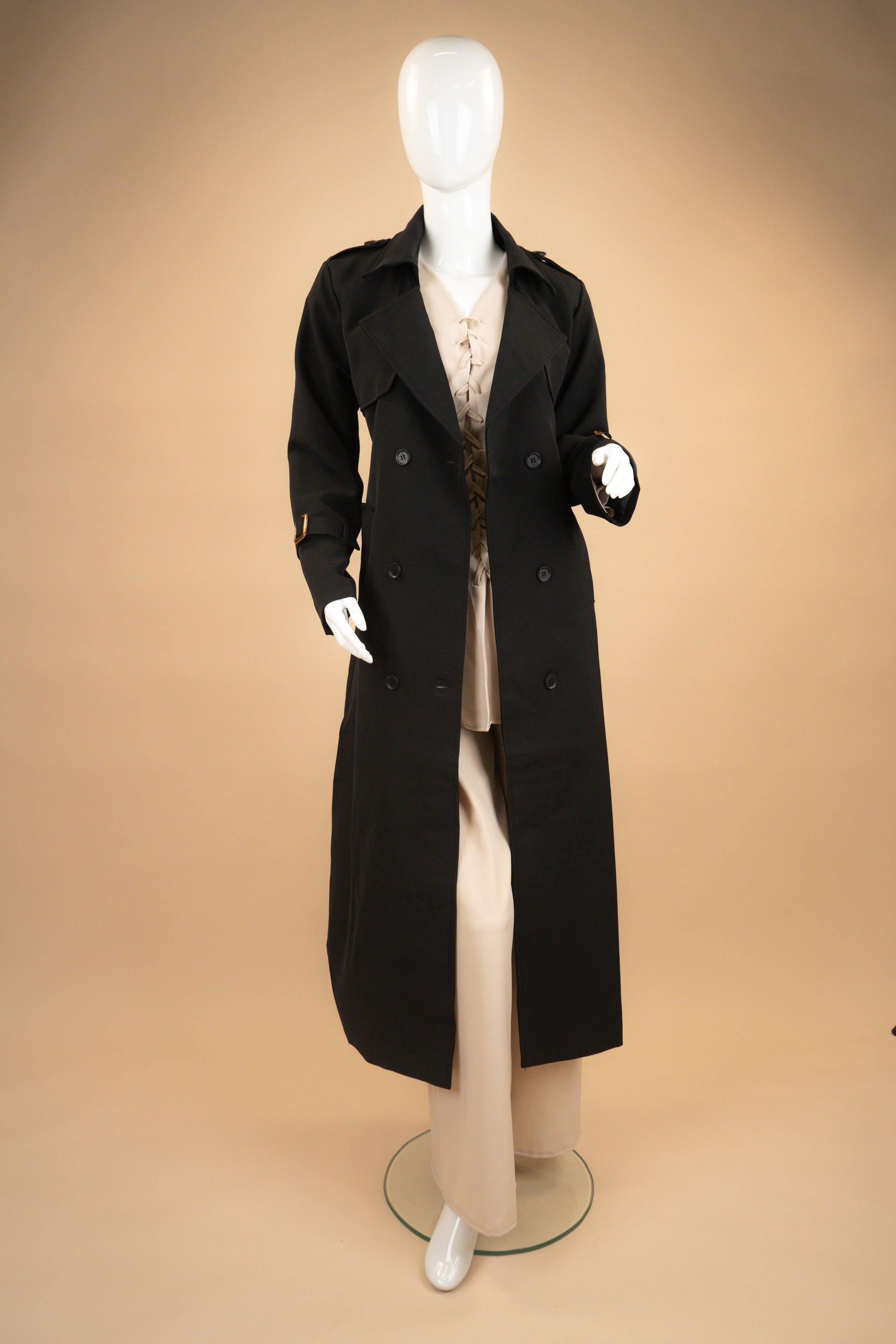 Nocturne Veil Trench Coat (Long)
