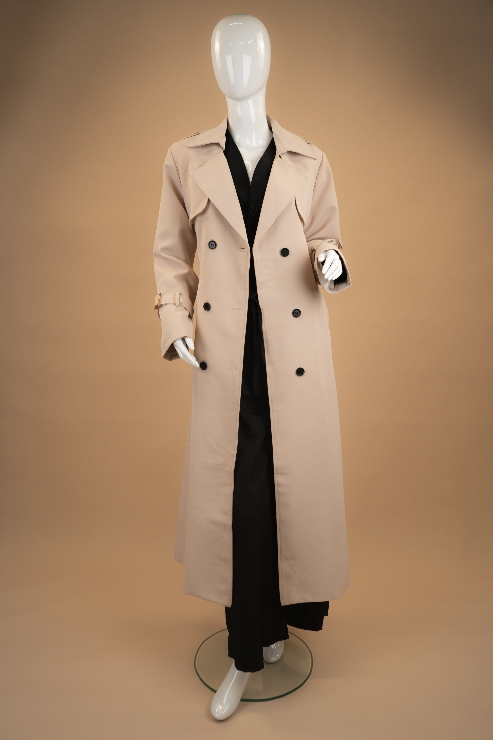 Nocturne Veil Trench Coat (Long)