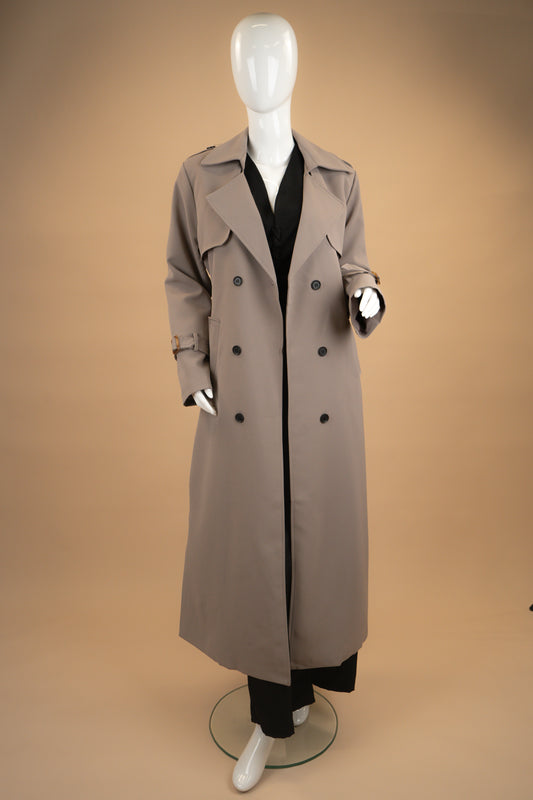 Nocturne Veil Trench Coat (Long)