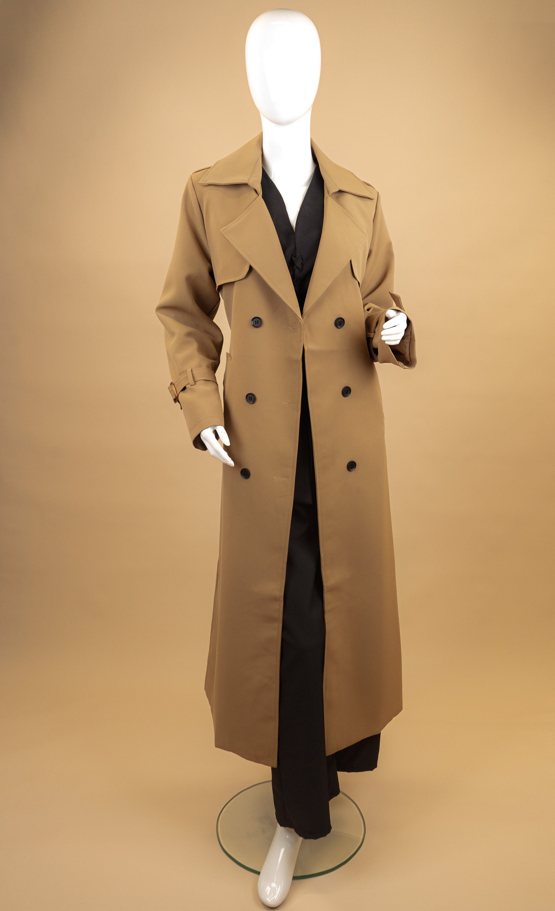 Nocturne Veil Trench Coat (Long)