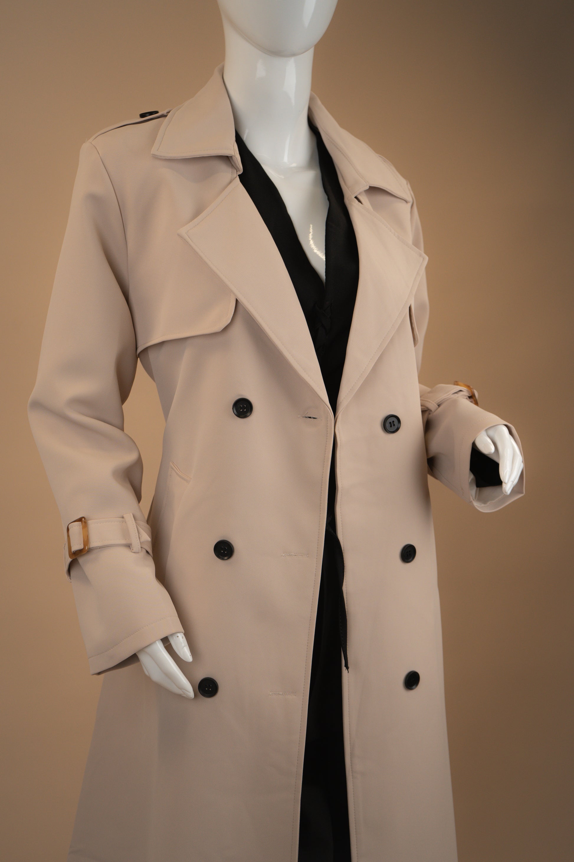 Nocturne Veil Trench Coat (Long)