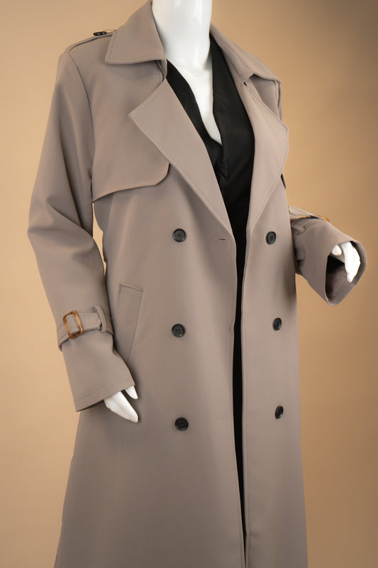 Nocturne Veil Trench Coat (Long)