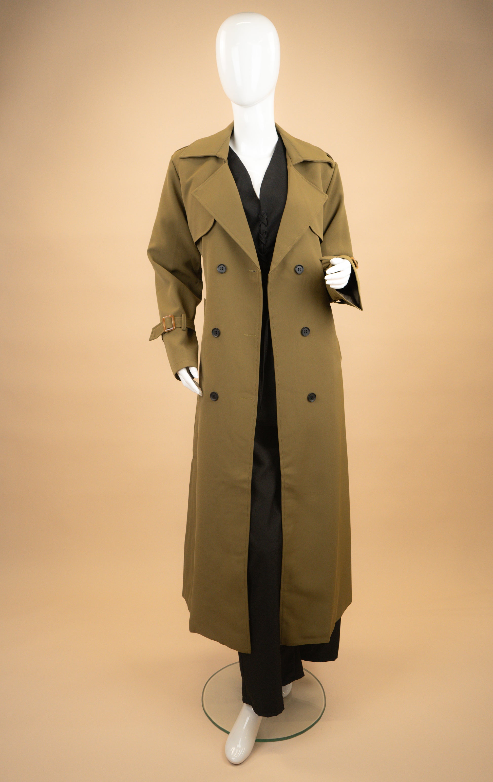 Nocturne Veil Trench Coat (Long)